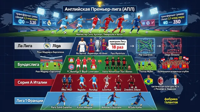 Топ 10 лиг в футболе: какие чемпионаты считаются сильнейшими в мире